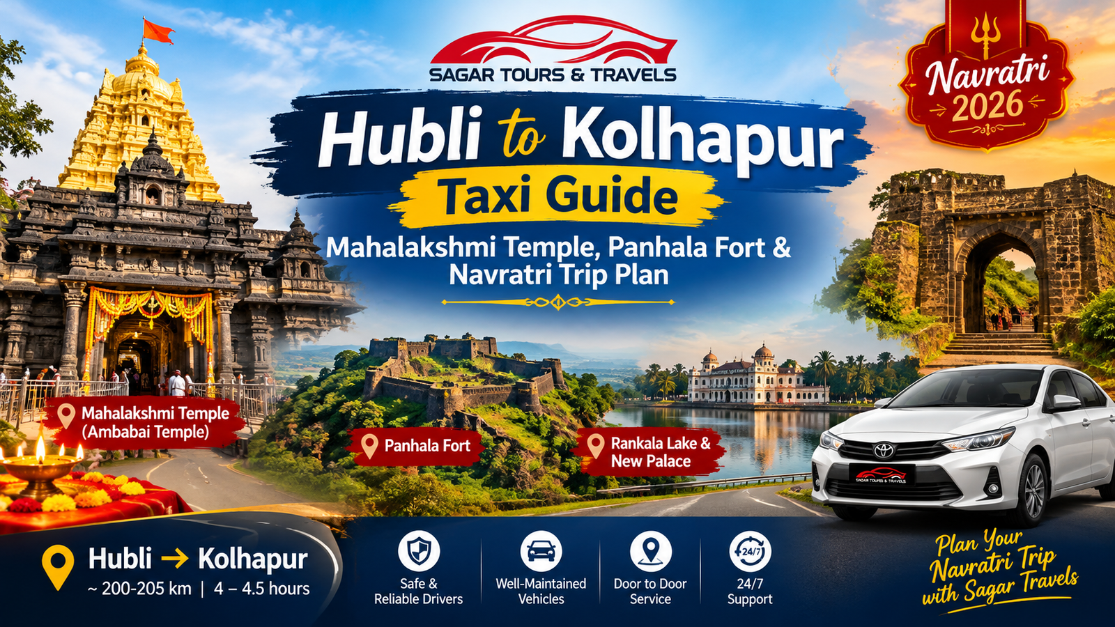 Hubli to Kolhapur Navratri trip — the Mahalakshmi (Ambabai) Temple in Kolhapur during the festival